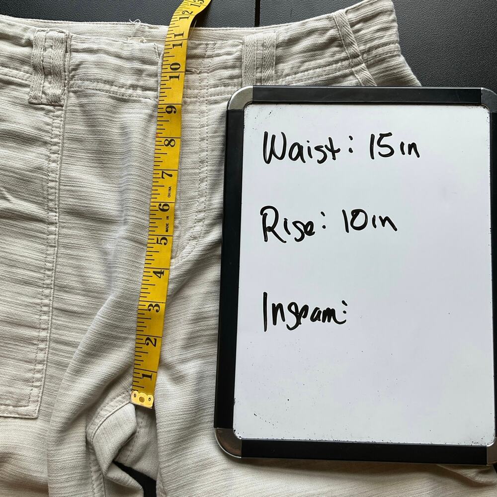 Lucky Brand Women’s Size 2 Cream Utility Pants Cropped 24 Inseam Cotton Lyocell - Picture 8 of 9
